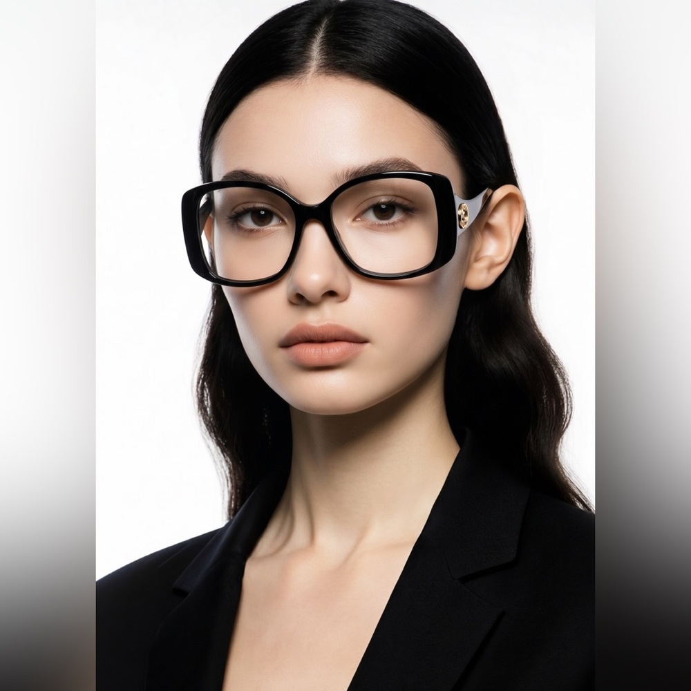 New Authentic Gucci GG1236o Black Women's Glasses - Picture 4 of 13